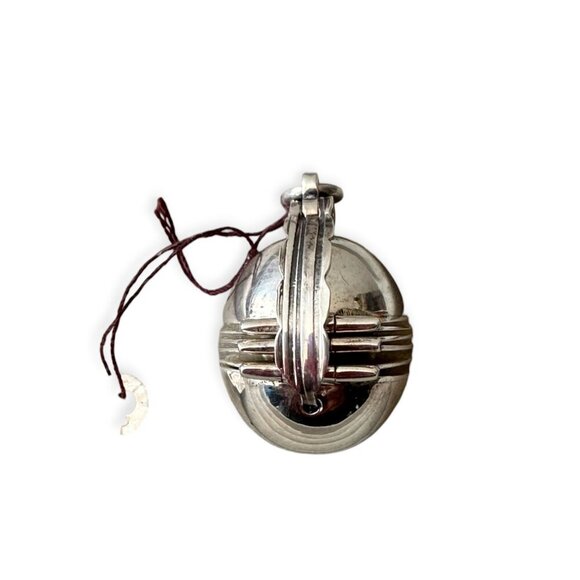 Vintage Italian 800 Silver Folding Ball Locket Pendant, Rare, Mid-Century - Picture 2 of 11